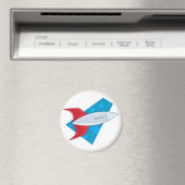 Retro Rocket Ship Magneet (Insitu (Vaatwasser))