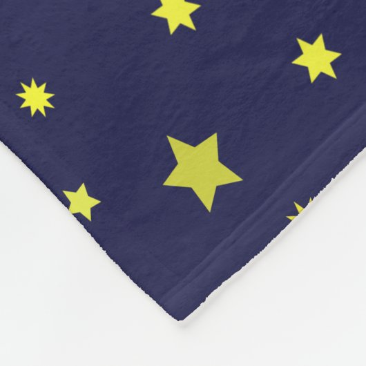 Retro Rocket Ship met Star Pattern Background Fleece Deken (Hoek)