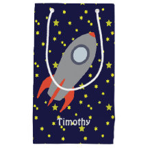 Retro Rocket Ship met Star Pattern Background
