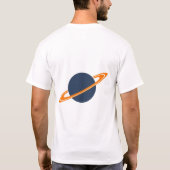Retro Rocket Ship Orbiting Dark Planet - Outer Spa T-shirt (Achterkant)