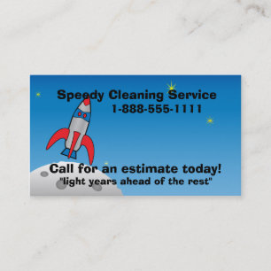 Retro Rocket Ship Visitekaartje