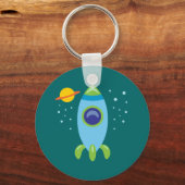 Retro Rocket Sleutelhanger (Voorkant)