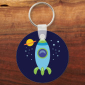 Retro Rocket Sleutelhanger (Voorkant)