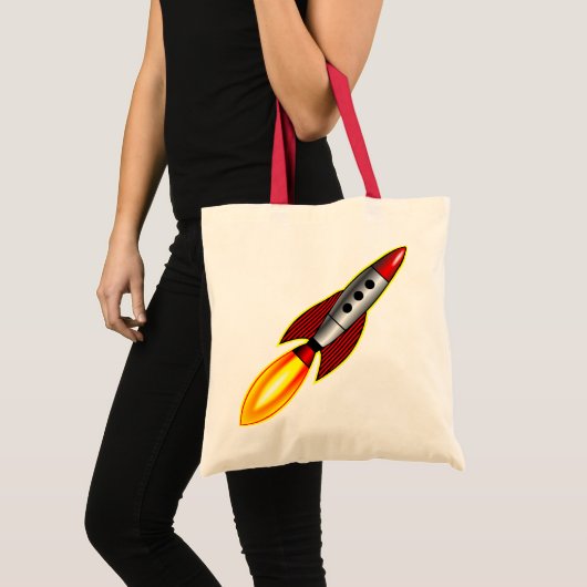 Retro Rocket Tote Bag (Voorkant (product))