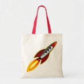 Retro Rocket Tote Bag (Voorkant)