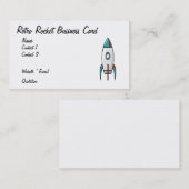 Retro Rocket Visitekaartje (Voorkant / Achterkant)