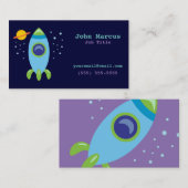 Retro Rocket Visitekaartje (Voorkant / Achterkant)