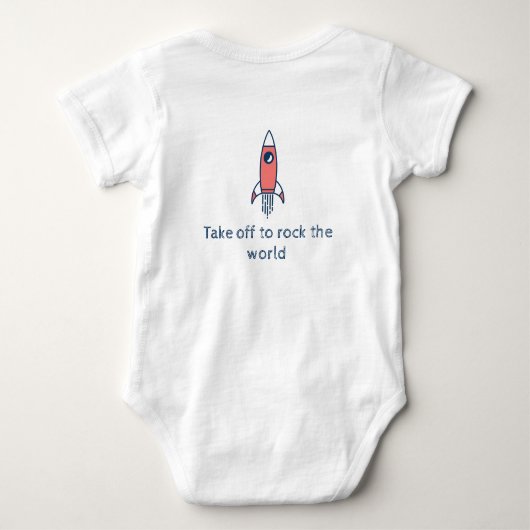 Retro Rocket wit Romper (Achterkant)