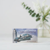 Retro Rocketeer-Visitekaartjes Visitekaartje (Staand voorkant)