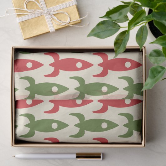 Retro Rockets Atomic Age Retro Kerstpatroon Tissuepapier (Geschenk)