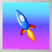 Retro rocketship poster (Voorkant)