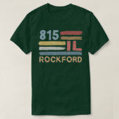 Retro Rockford Area Code 815 Inwoners State Illin T-shirt (Design voorkant)