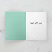 Retro rockin rabbit greeting  kaart (Binnen)