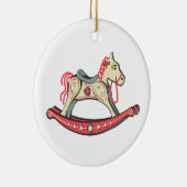 Retro Rocking Horse Keramisch Ornament (Rechts)