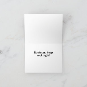 Retro Rockstar Medewerker Hartelijk dank Bedankkaart