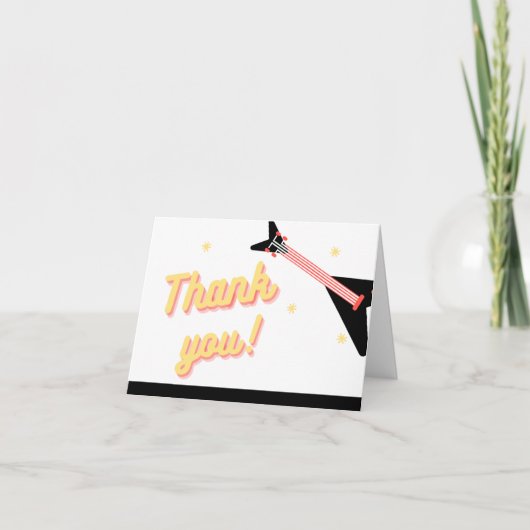 Retro Rockstar Medewerker Hartelijk dank Bedankkaart (Voorkant)