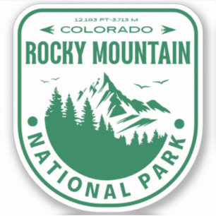 Retro Rocky Mountain National Park Colorado wandel Sticker