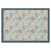 Retro Rococo tafelkleed met sierlijke bloemen (Voorkant (Horizontaal))