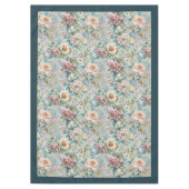 Retro Rococo tafelkleed met sierlijke bloemen (Voorkant)