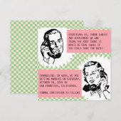 Retro roddel koppel save the date-kaarten kaart (Voorkant / Achterkant)