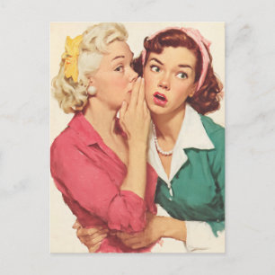 Retro roddels en glamour geheimen briefkaart
