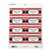 Retro rode aangepaste bedrijfsetiketten etiket (Full Sheet)