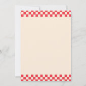 Retro rode auto 1950s Diner Party Kaart (Achterkant)