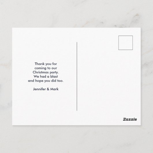 Retro rode auto met kerstboom Bedankt Briefkaart (Achterkant)