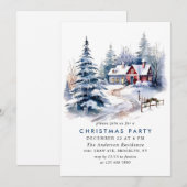 Retro Rode Boerderij Schuur Kerstfeest Kaart (Voorkant / Achterkant)