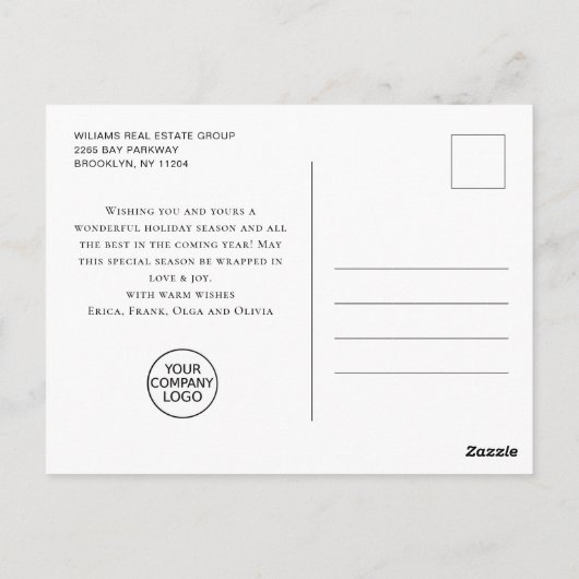 Retro Rode Boerderij Truck Kerstgroet Corporate Briefkaart (Achterkant)