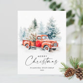 Retro Rode Boerderij Truck Kerstgroet Corporate Briefkaart