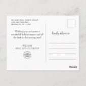 Retro rode boerderijtruck Kerst bedrijfsbegroeting Briefkaart (Achterkant)