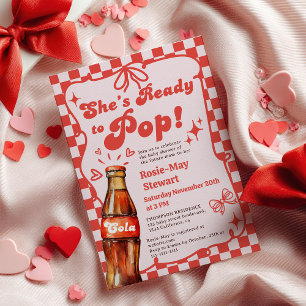Retro Rode Checker Klaar om te Knalen Cola Baby Sh Kaart