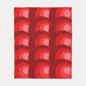 Retro rode cirkels fleece deken (Voorkant)