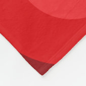 Retro rode cirkels fleece deken (Hoek)