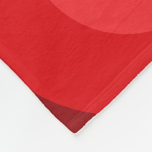 Retro rode cirkels fleece deken (Hoek)