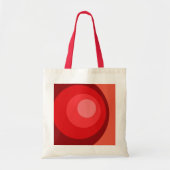 Retro Rode Cirkels Tote Bag (Voorkant)