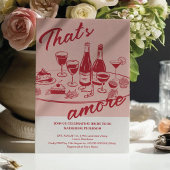 Retro rode “dat is amore” Bruidsdouche Kaart