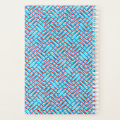 Retro rode en blauwe grafische afdruk planner (Achterkant)