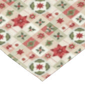 RETRO RODE EN GROENE KERST LAPWERK TAFELKLEED (Gekanteld)