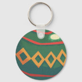 Retro rode en groene kerstversiering sleutelhanger (Achterkant)