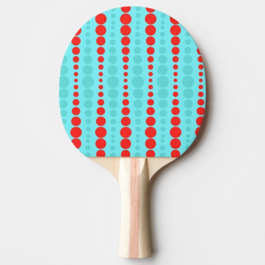 Retro Rode en Turkooise Peddel van de Pingpong van Tafeltennisbatje (Voorkant)