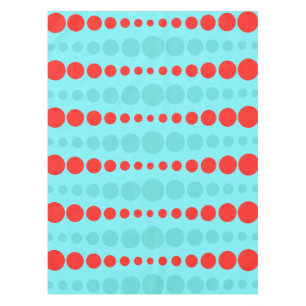 Retro Rode en Turkooise Tafelkleed van het Stip