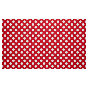 Retro rode en witte stippenprint uit de jaren 50 stof