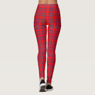 Retro rode geruite leggingen leggings