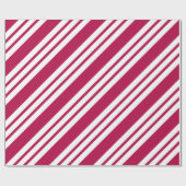 Retro rode gestreepte kerst snoep inpakpapier (Vlak)