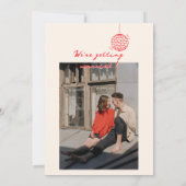 Retro rode hand getekend geschreven Schattigee fot Kaart (Achterkant)