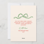 Retro Rode Hand Getrokken Boog Lijst Foto Kerstmis Feestdagenkaart (Achterkant)