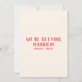 Retro rode hand getrokken krabbel eigenzinnige chi kaart (Achterkant)