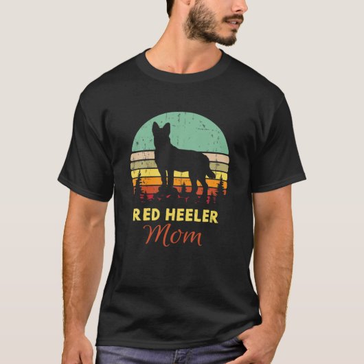 Retro Rode Heeler Moeder Gift Australisch Rundvee  T-shirt (Voorkant)